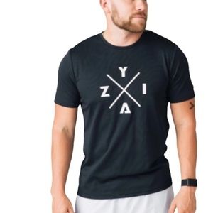 ZYIA Active Men’s Classic Casual Black Trainer Tee Size Medium